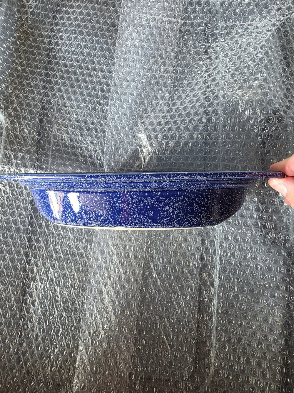 Blue Sterling Usa Speckled Oval Serving Dish
